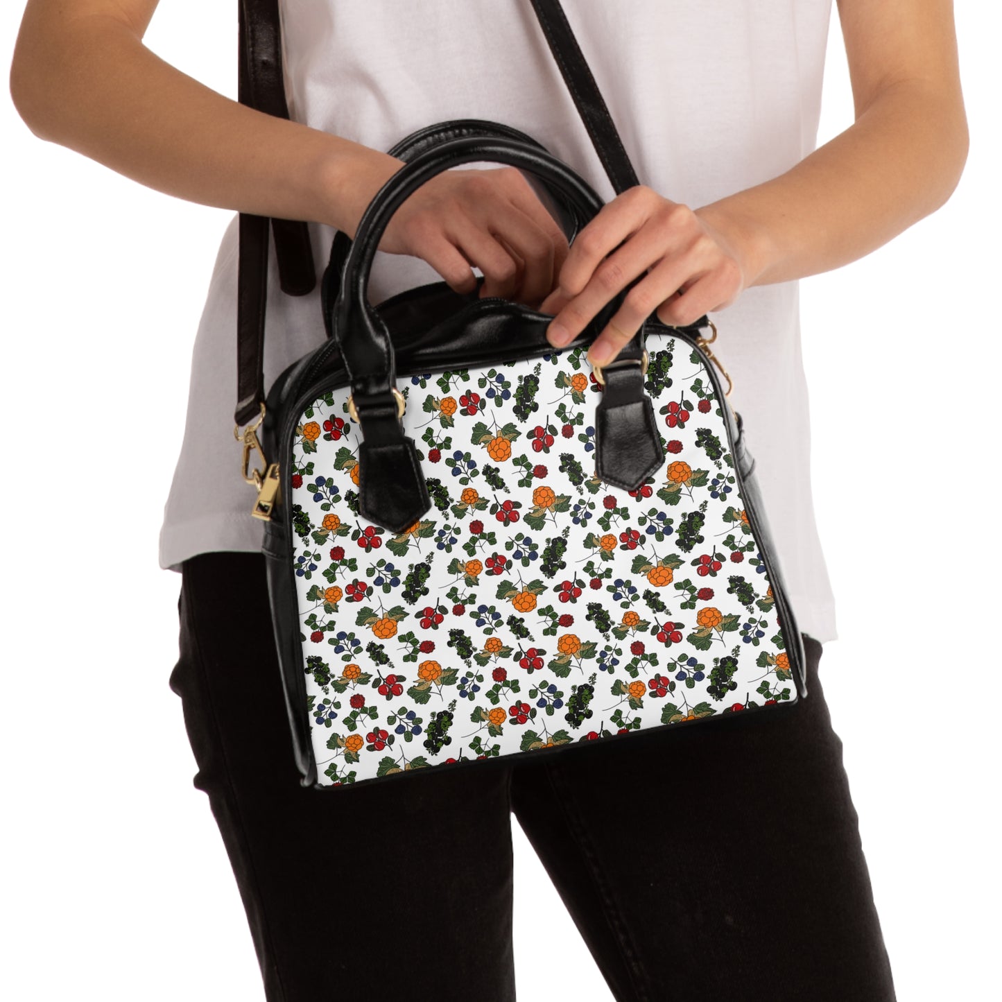 Tundra Berries Shoulder Handbag - Stylish Everyday Tote