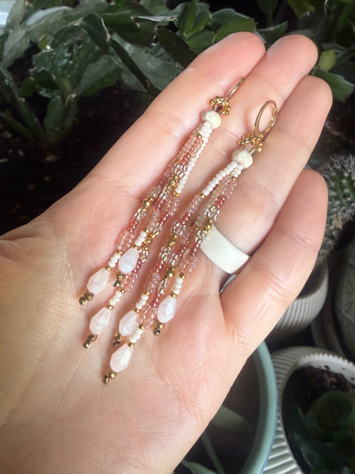 Rose quartz river stone