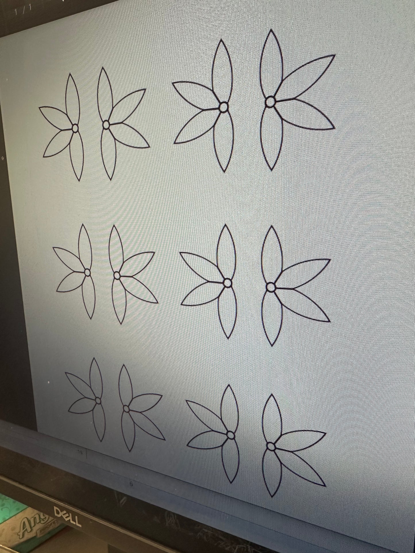 Half Florals Pattern Digital Download