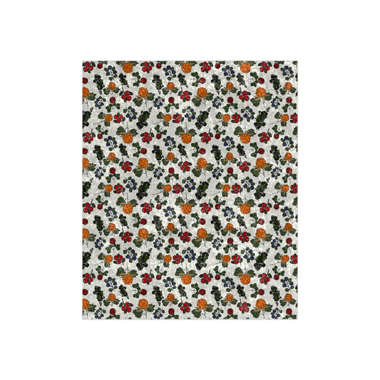 Berries Crushed Velvet Blanket - Cozy Home Decor for All Seasons
