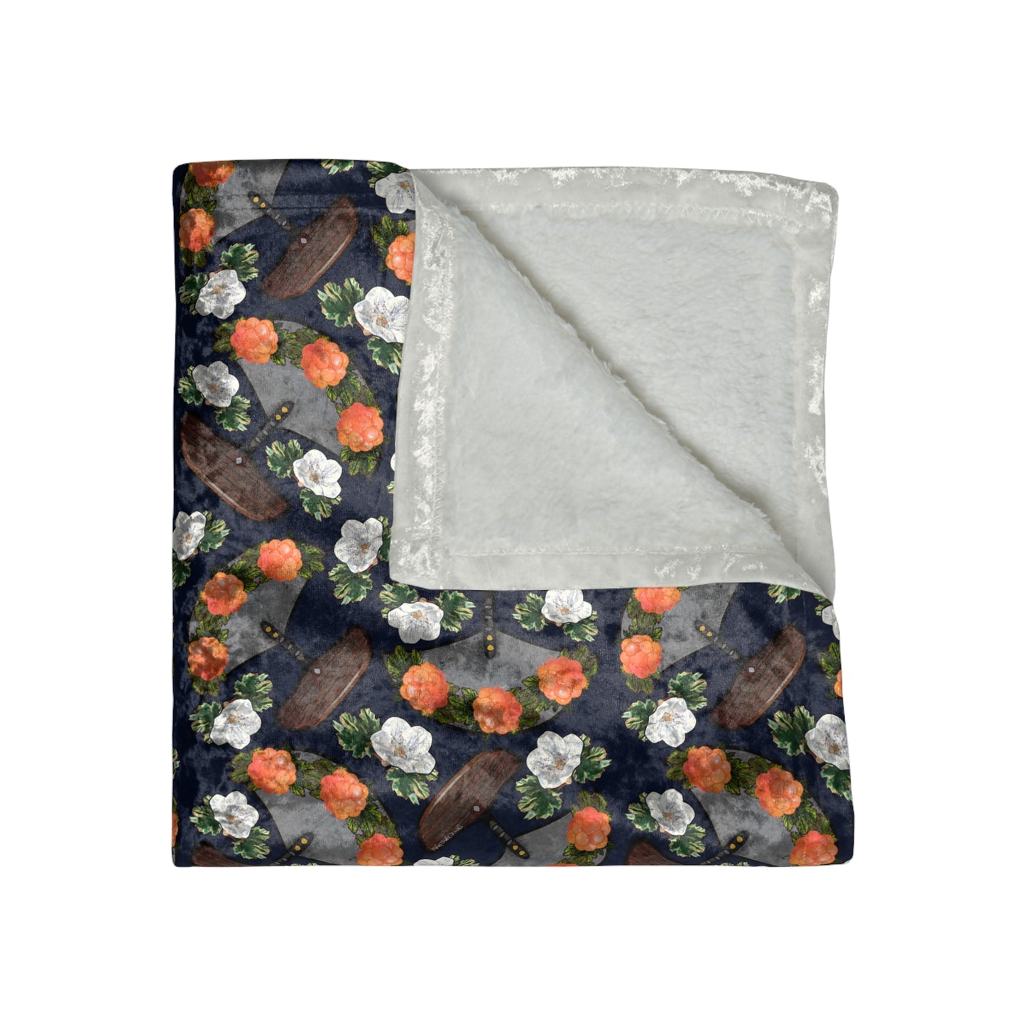 Cozy Crushed Velvet Blanket with Floral Design - Perfect Gift for Home Decor