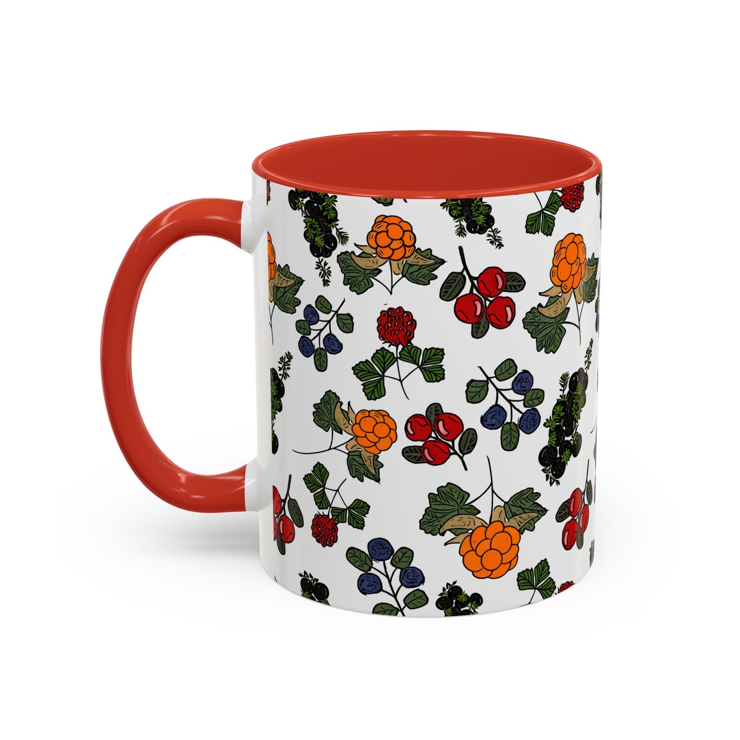 Vibrant Floral Accent Coffee Mug - 11/15oz