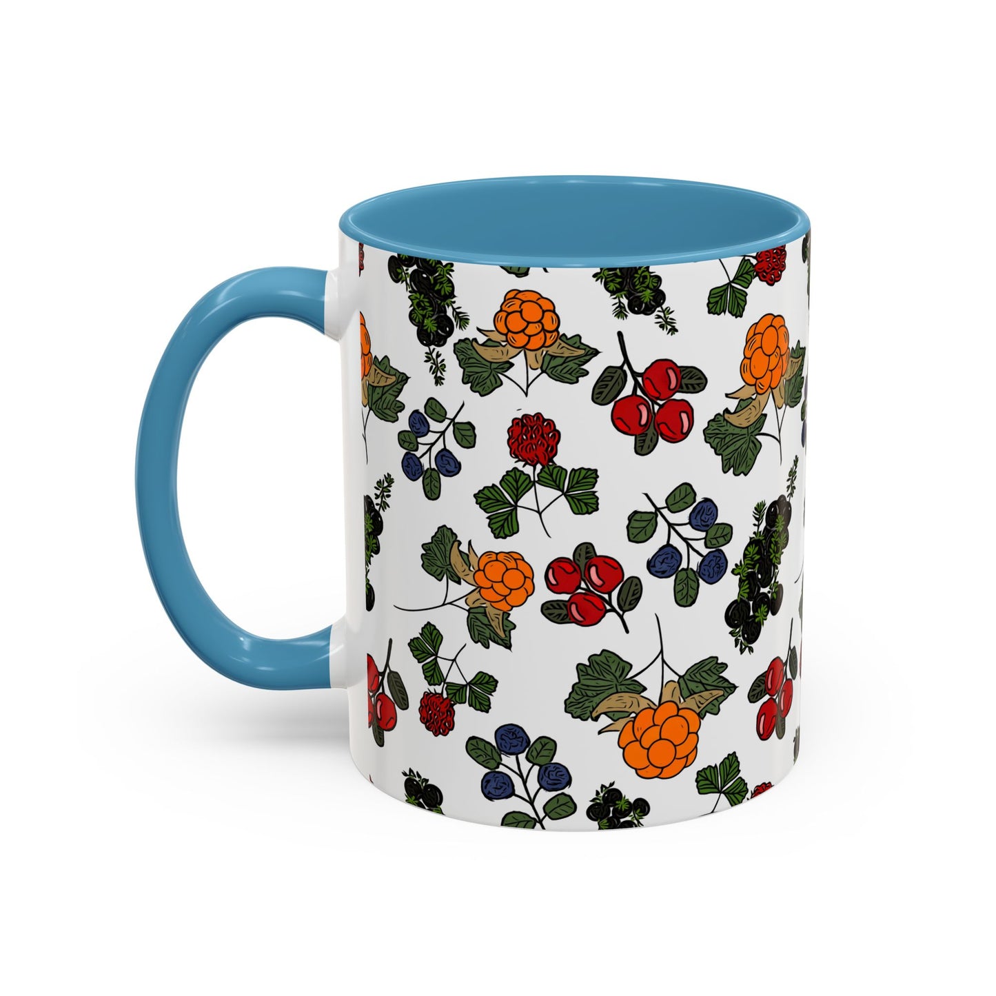 Vibrant Floral Accent Coffee Mug - 11/15oz