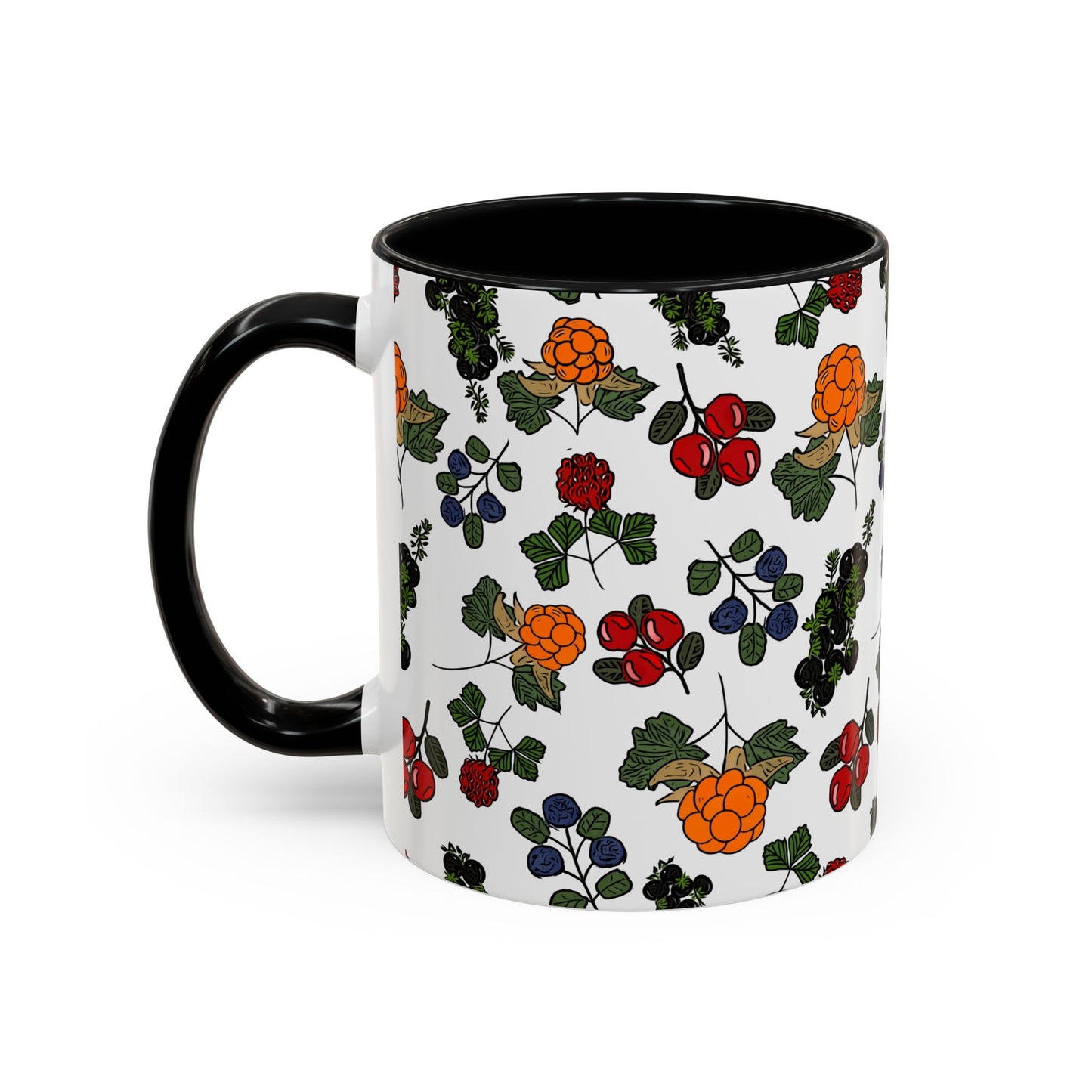 Vibrant Floral Accent Coffee Mug - 11/15oz