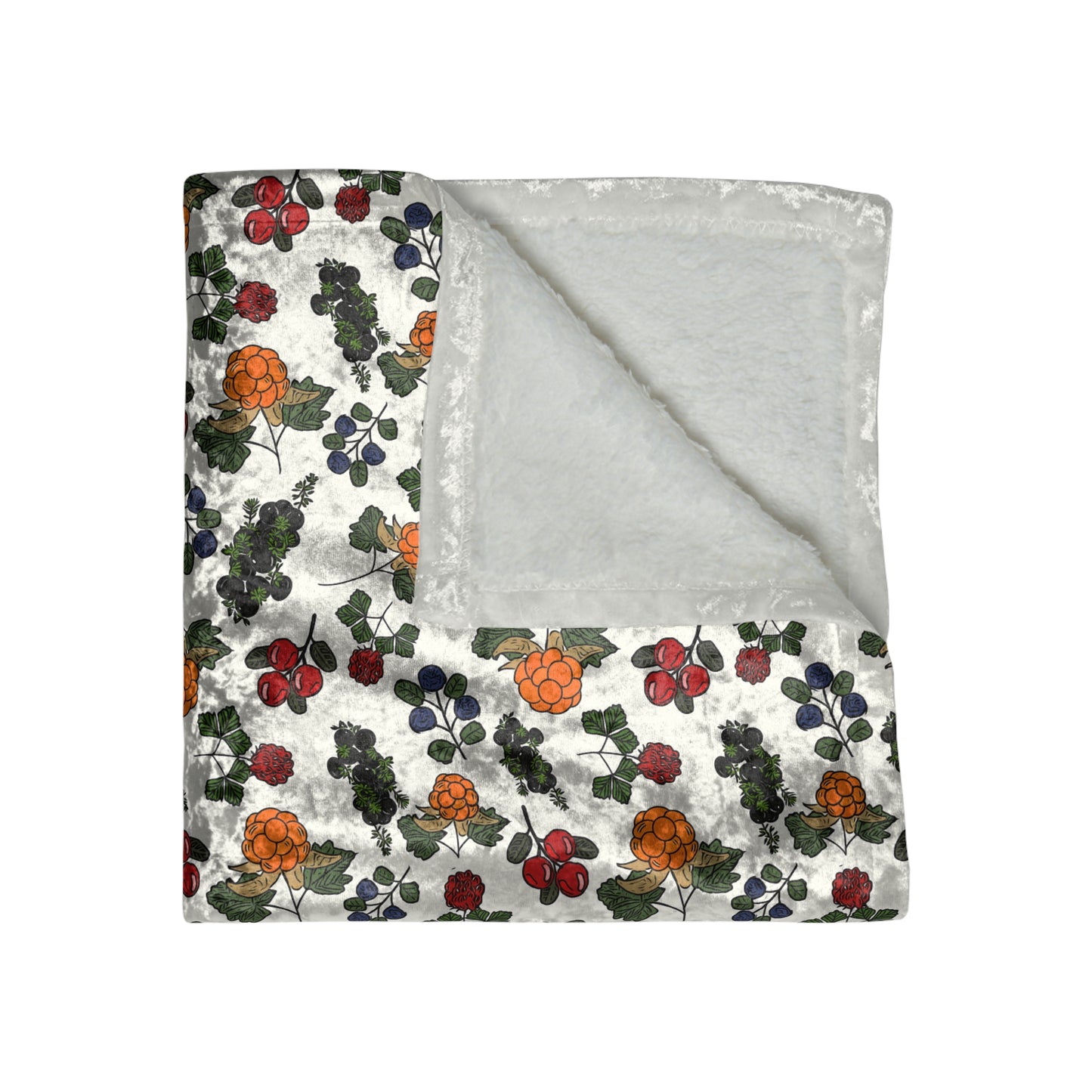 Berries Crushed Velvet Blanket - Cozy Home Decor for All Seasons