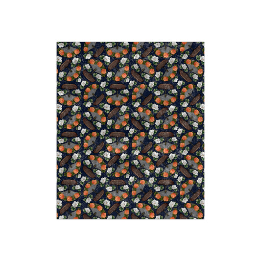 Cozy Crushed Velvet Blanket with Floral Design - Perfect Gift for Home Decor