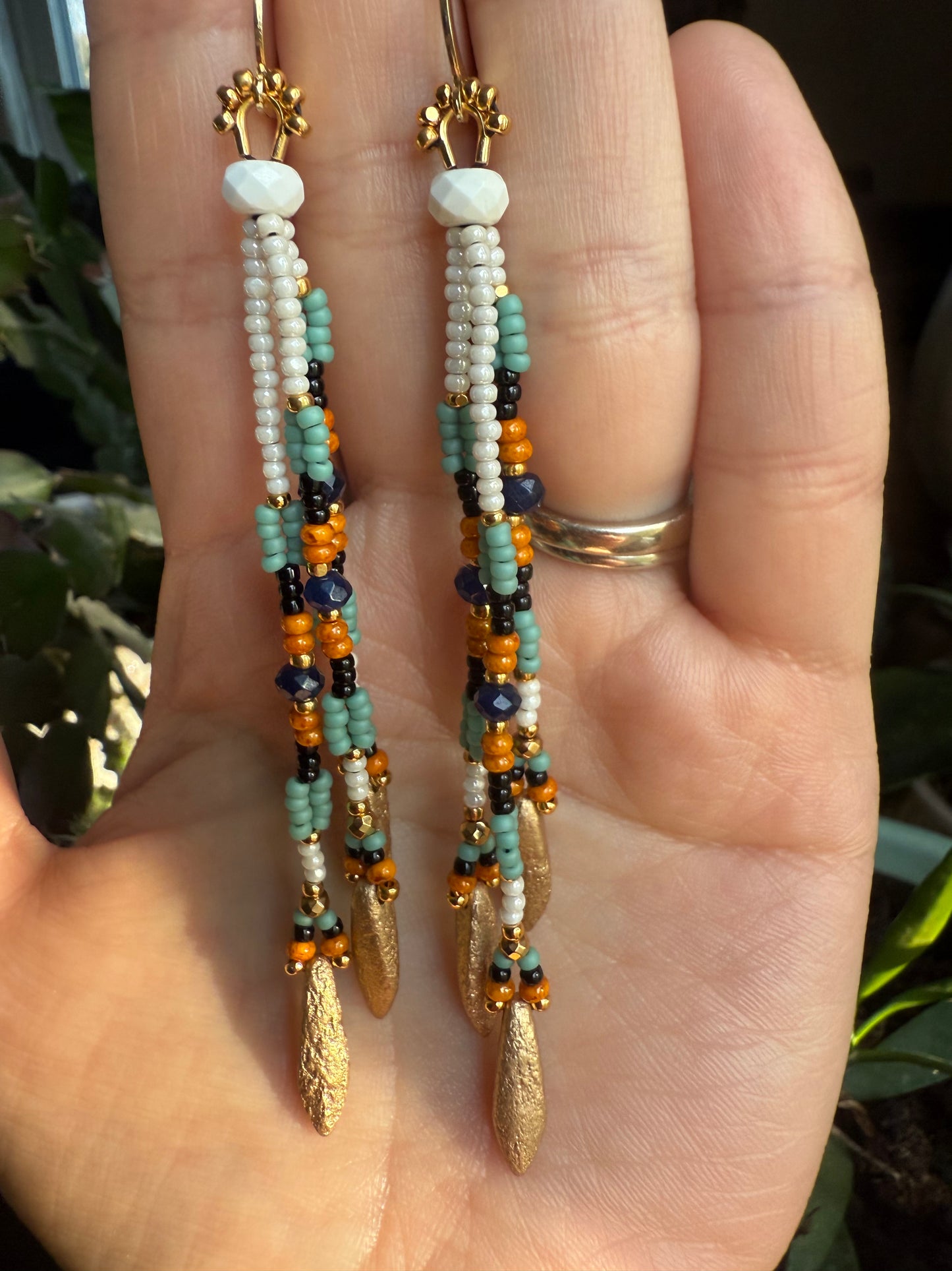 Sea foam green and gold