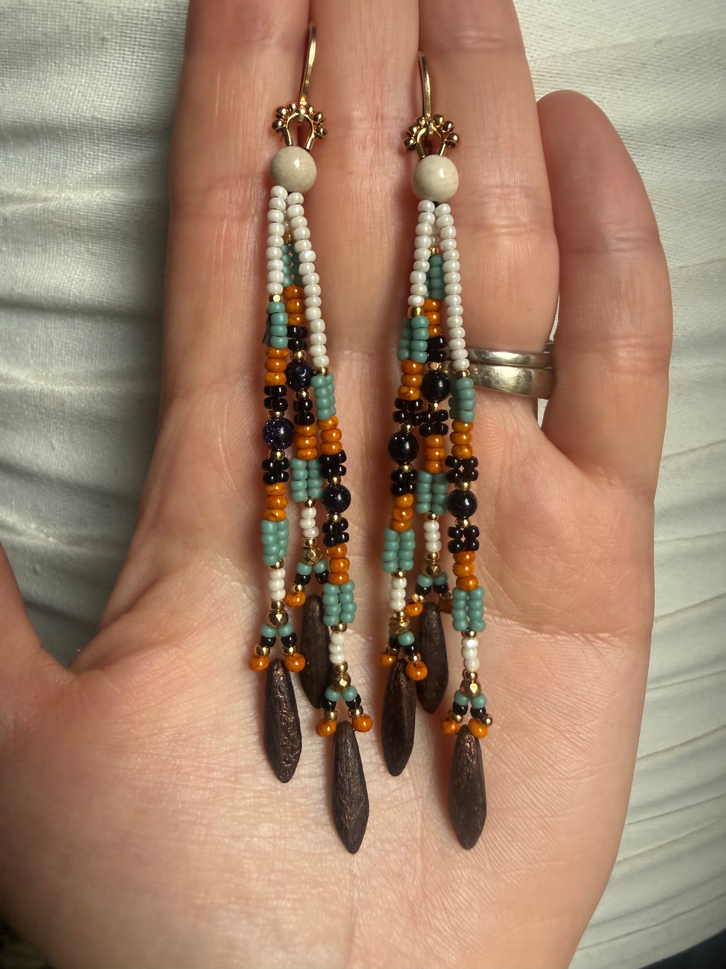 Teal blue orange