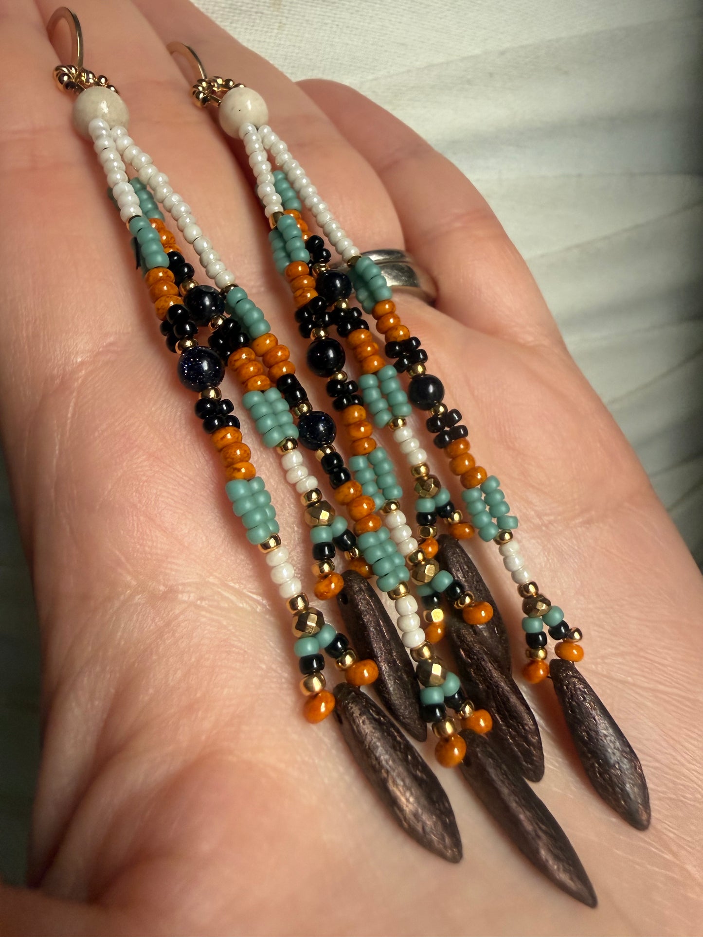 Teal blue orange