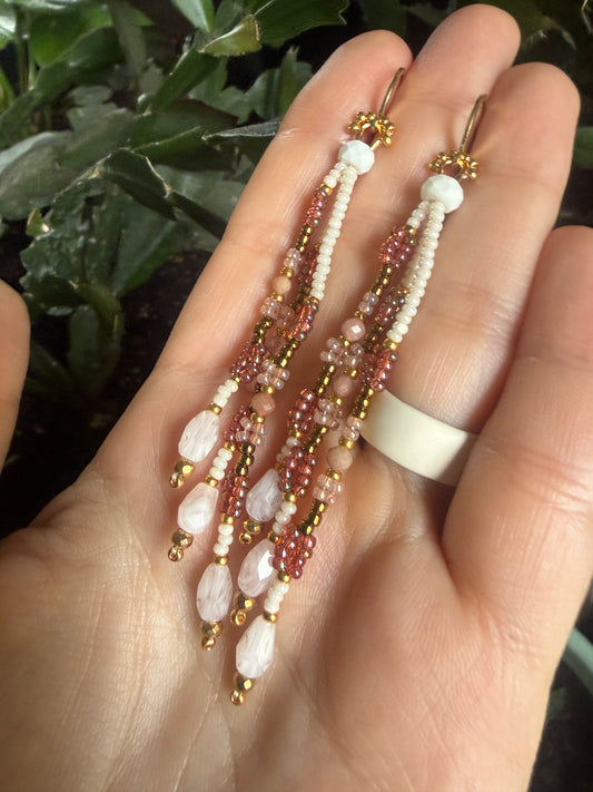 Rose quartz white turquoise