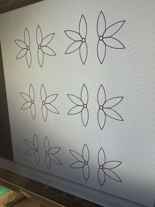 Half Florals Pattern Digital Download